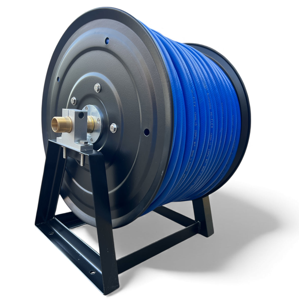 ZORRO Powder Coated Mountable Hose Reel With Hi-Flex Hose Bundle