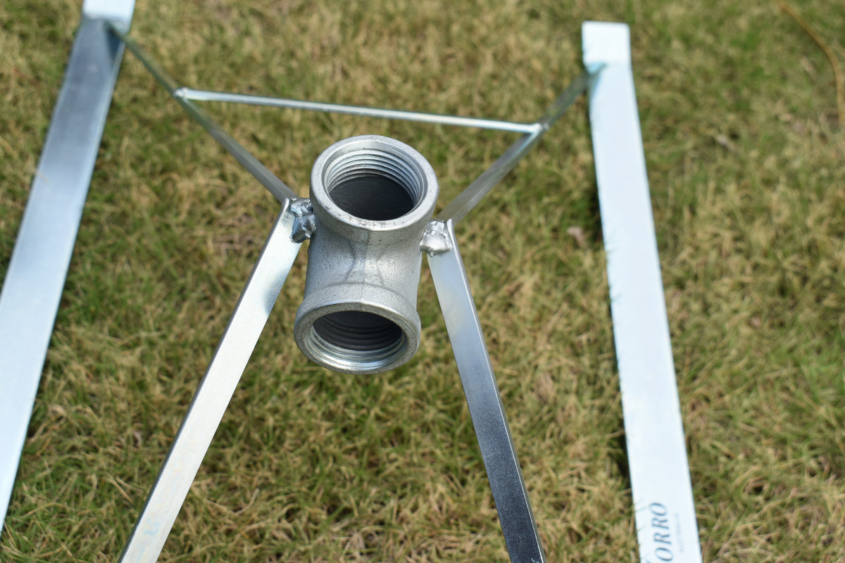 ZORRO Heavy Duty Galvanised Steel Sprinkler Base / Skid 25mm BSP