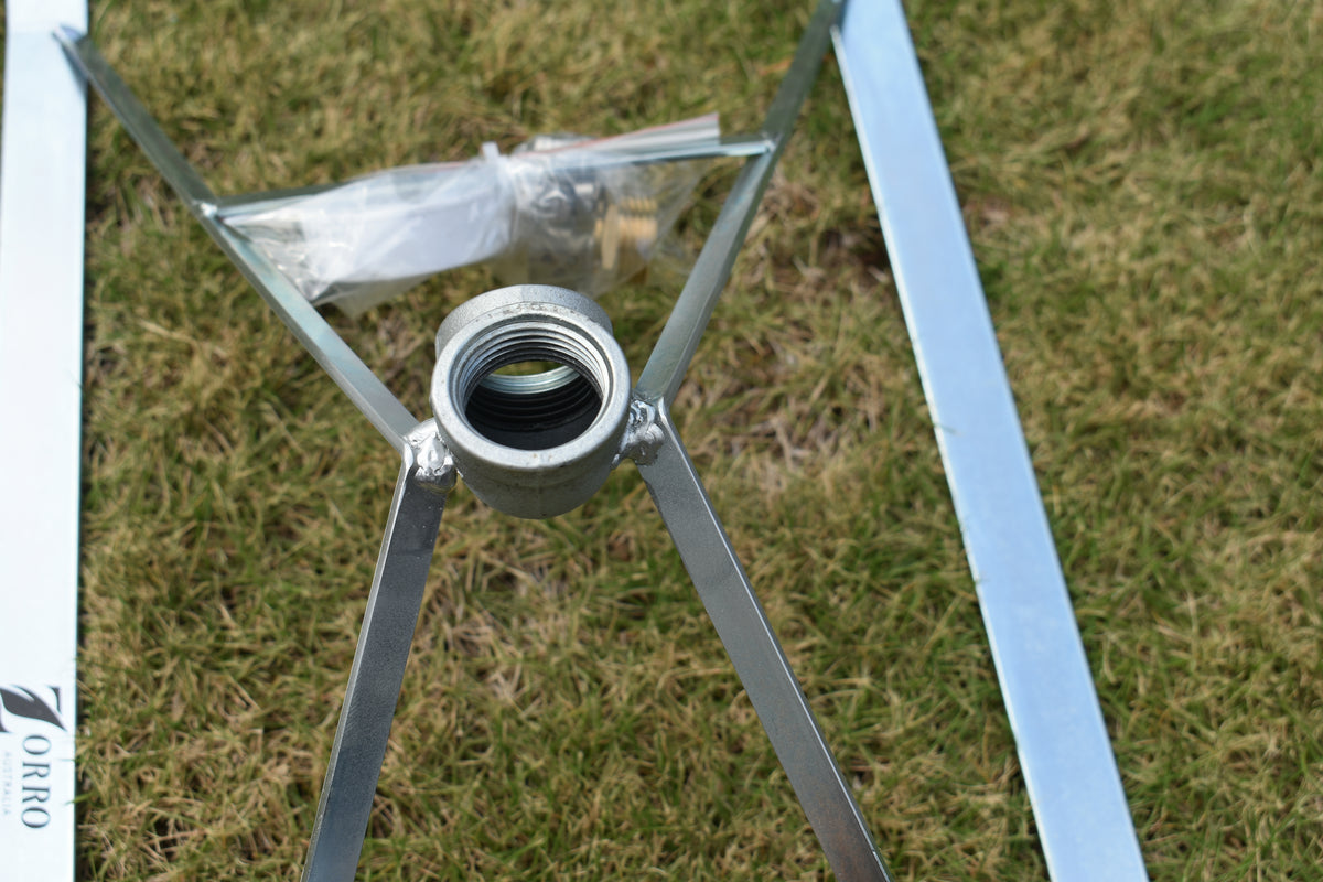 ZORRO Heavy Duty Galvanised Steel Sprinkler Base / Skid 25mm BSP