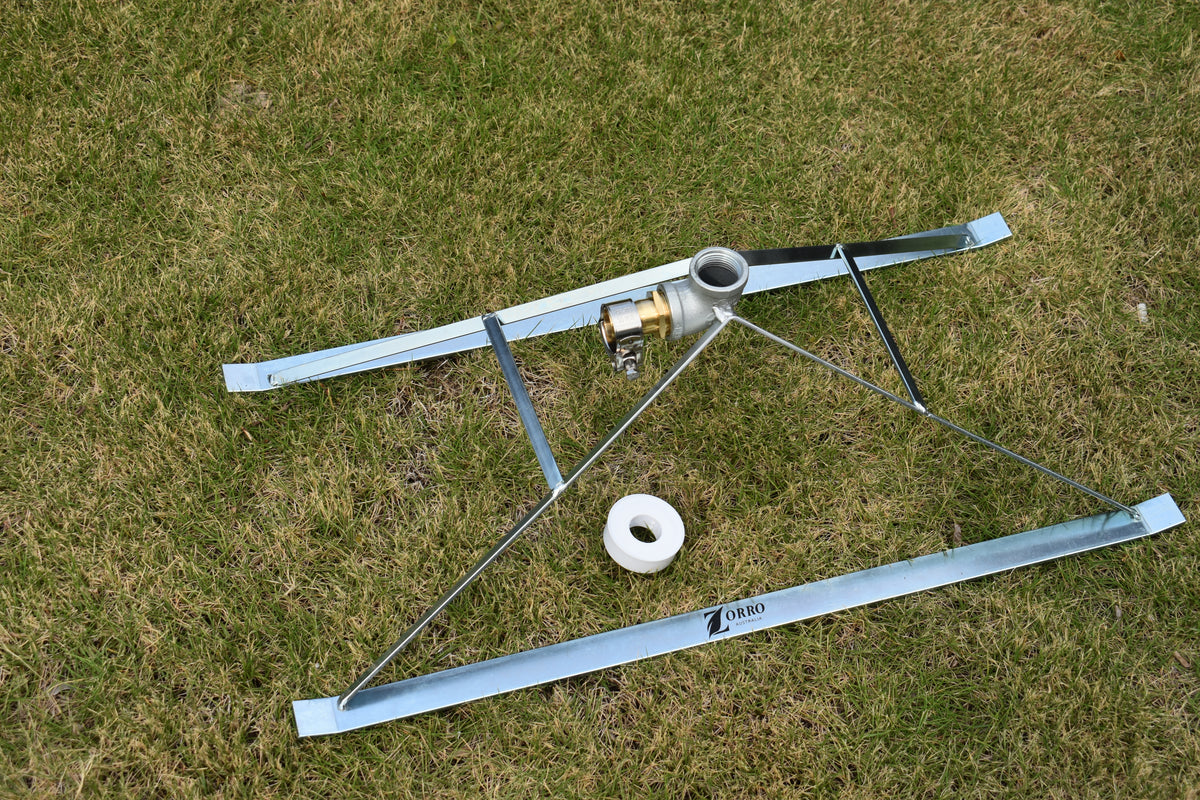 ZORRO Heavy Duty Galvanised Steel Sprinkler Base / Skid 25mm BSP