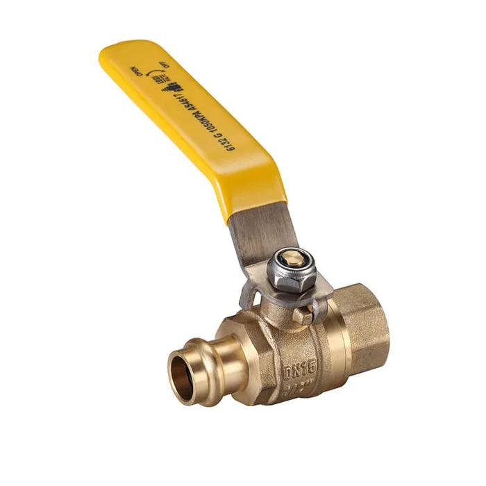 METPRESS Press Fit Gas Lever Handle Ball Valve CU x FI