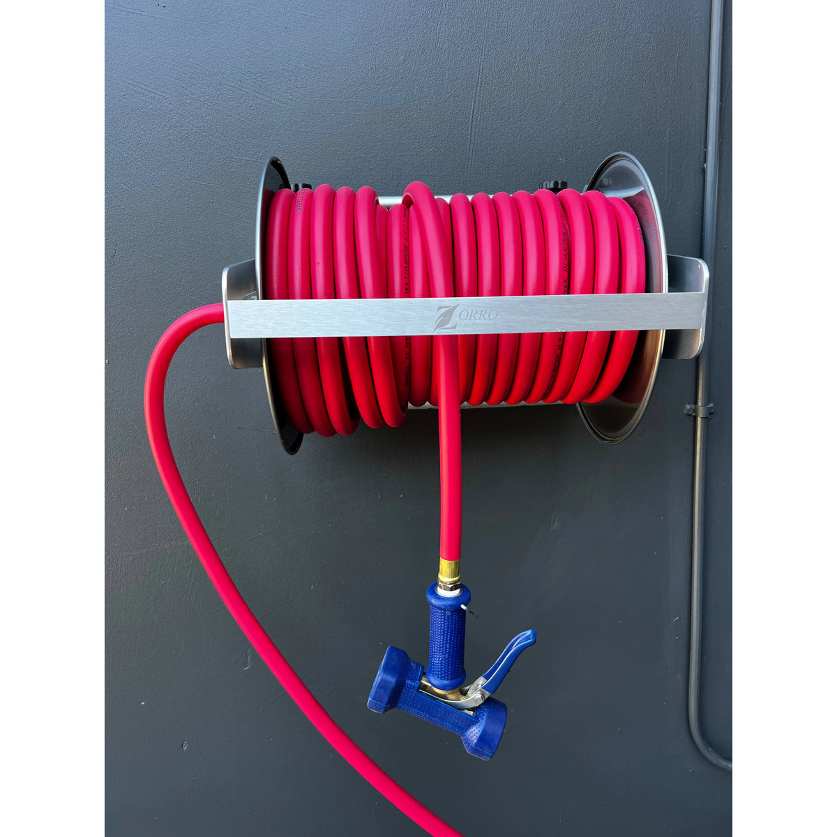High Temp Hot Water Hose, ZORRO SS Reel with option of Dixon Flow Boss Gun
