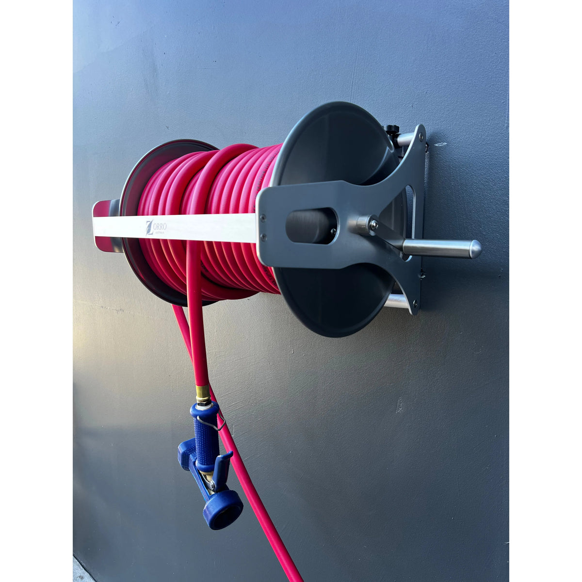 High Temp Hot Water Hose, ZORRO SS Reel with option of Dixon Flow Boss Gun