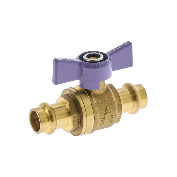 METPRESS Press Fit Butterfly Handle Ball Valve CU x CU - Lilac