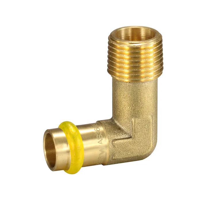 METPRESS Press Fit Gas Male Elbow - Brass