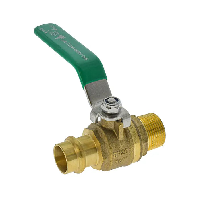 METPRESS Press Fit Ball Valve CU X MI Low Lead Lever Handle