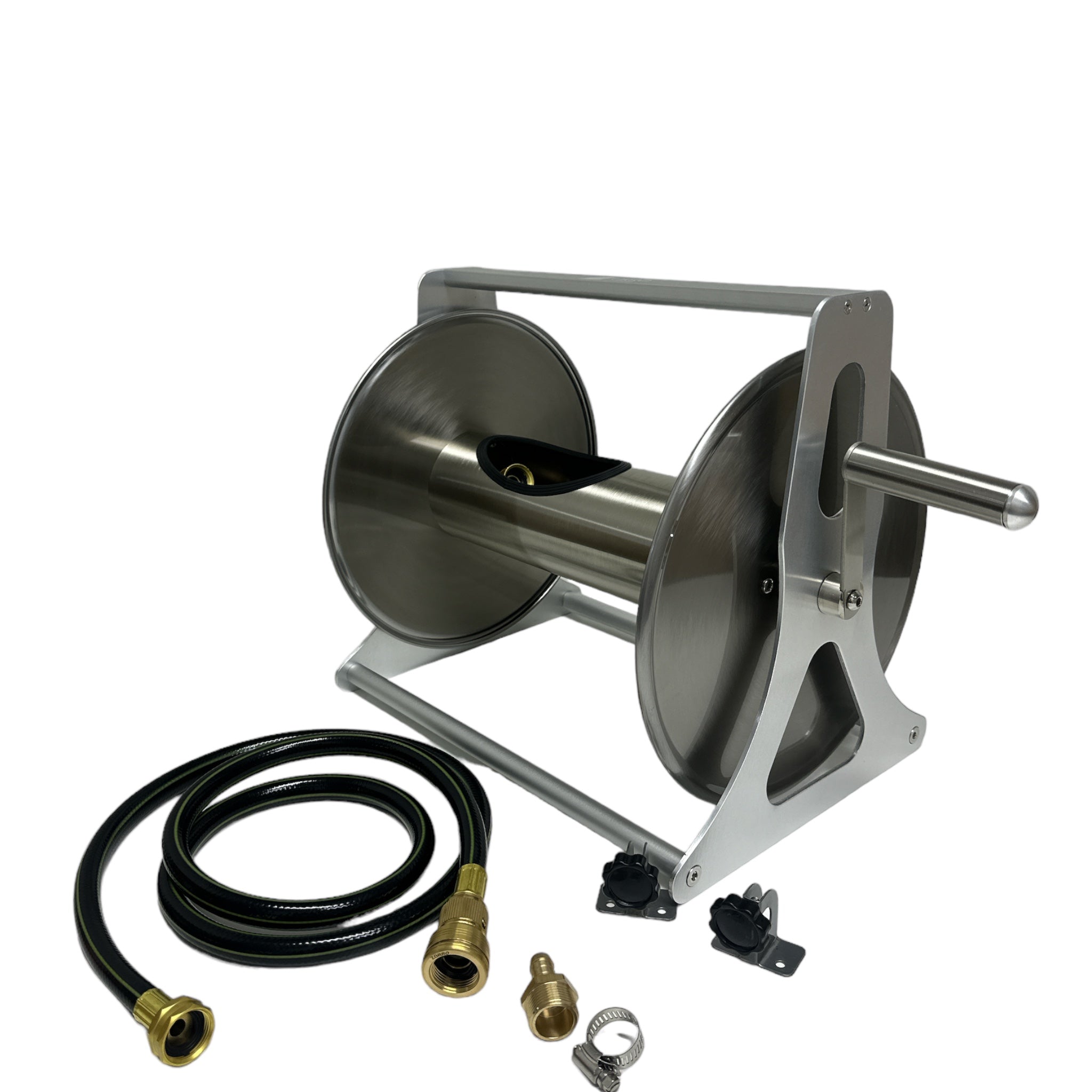 ZORRO Stainless Steel Hose Reel & 20 Mt Hose Bundle with 1.8mt Extension  hose and Brass Fittings. - ZORRO Australia