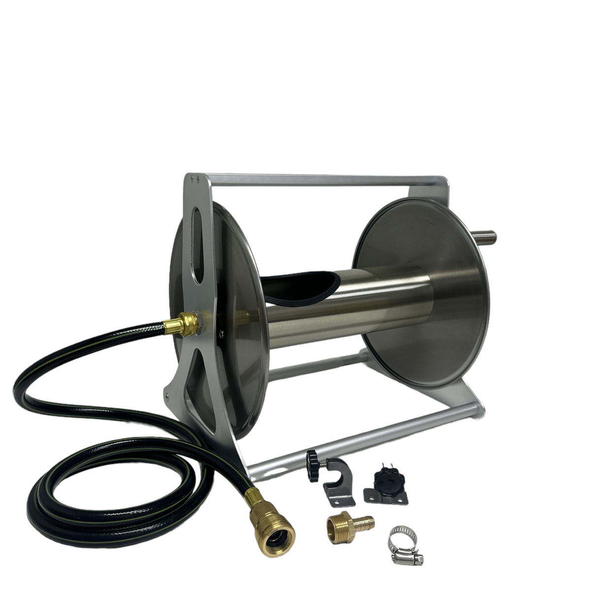 ZORRO SS Hose Reel &amp; Aquamate Hose with Brass Fittings