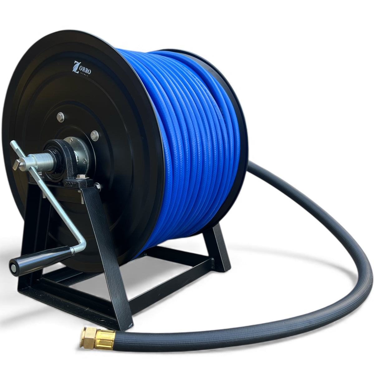 ZORRO Powder Coated Mountable Hose Reel With Hi-Flex Hose Bundle