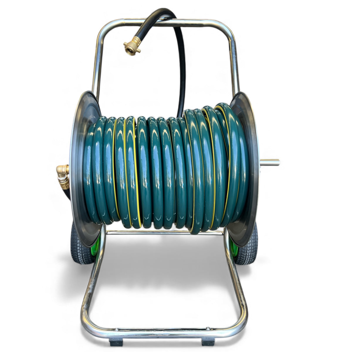 ZORRO Stainless Steel 2 Wheel Cart Proline Water Hose Brass Fitting & Nozzle