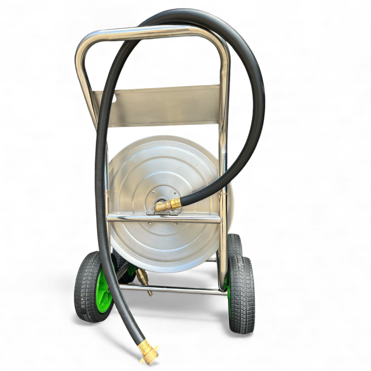 ZORRO Stainless Steel Trolley with Proline Garden Hose Brass Fitting & Nozzle