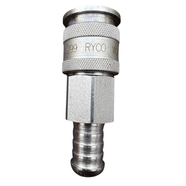 RYCO Genuine Steel Super-Hi-Flow Air Coupling with Hose Barb