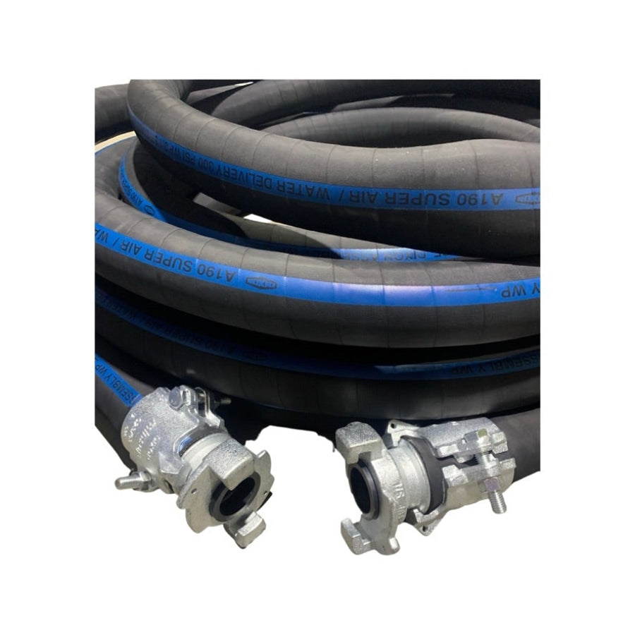 Dixon A190 Rubber Air &amp; Water Delivery Hose With Minsup Claw Assembly 50Mm X 20Mt 25Mm / Surelock