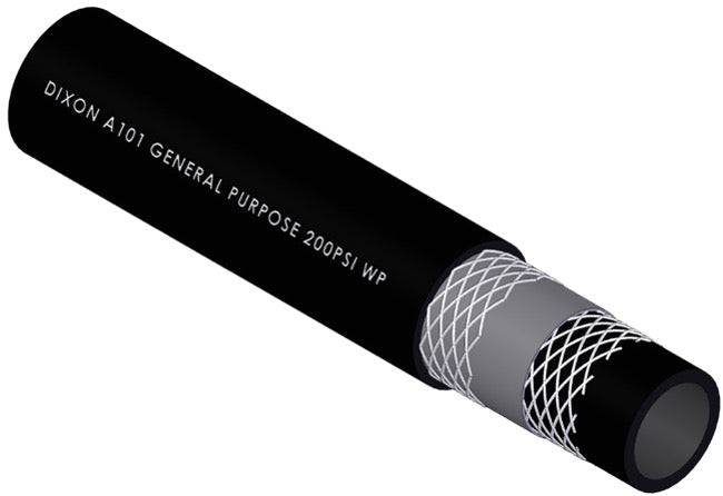 DIXON A101 General Purpose Black Rubber Air Water Hose