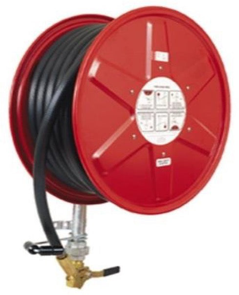 Fire Reel Hose with Red Fire Nozzle &amp; Brass Nut &amp; Tail