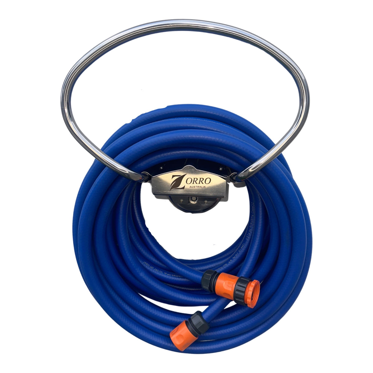 ZORRO Hi-Flex Garden Hose with 3 Piece Plastic Fittings &amp; SS Hose Hanger Kit