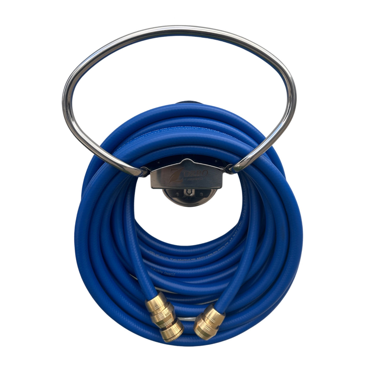 ZORRO Hi-Flex Garden Hose with 3 Piece Brass Fittings &amp; SS Hose Hanger Kit