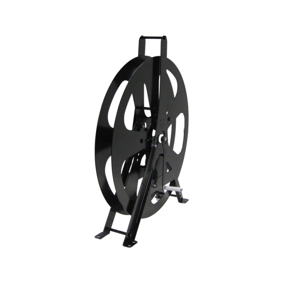 Layflat Hose Reel Powder Coated Steel Black 40Mm Medium (Holds 30Mt) Reels Carts &amp; Hangers