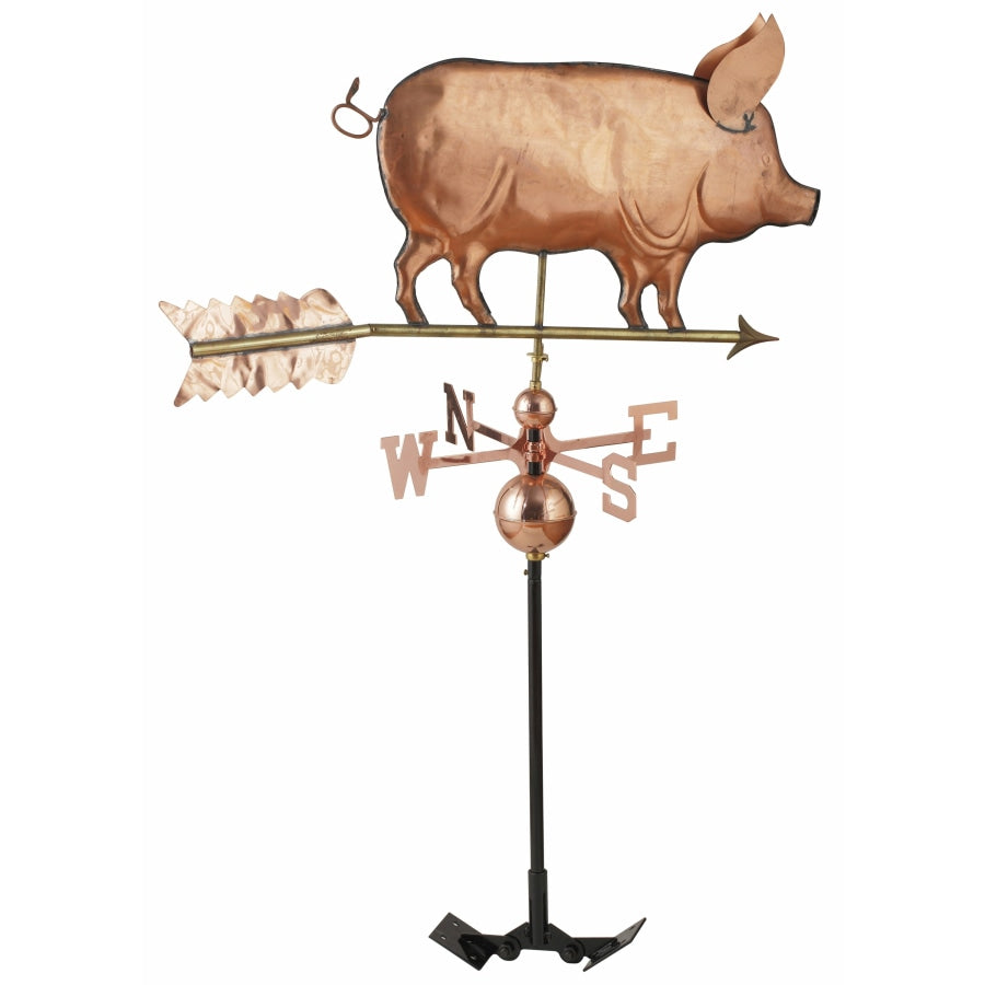 Zorro Pig Weathervane In Pure Copper