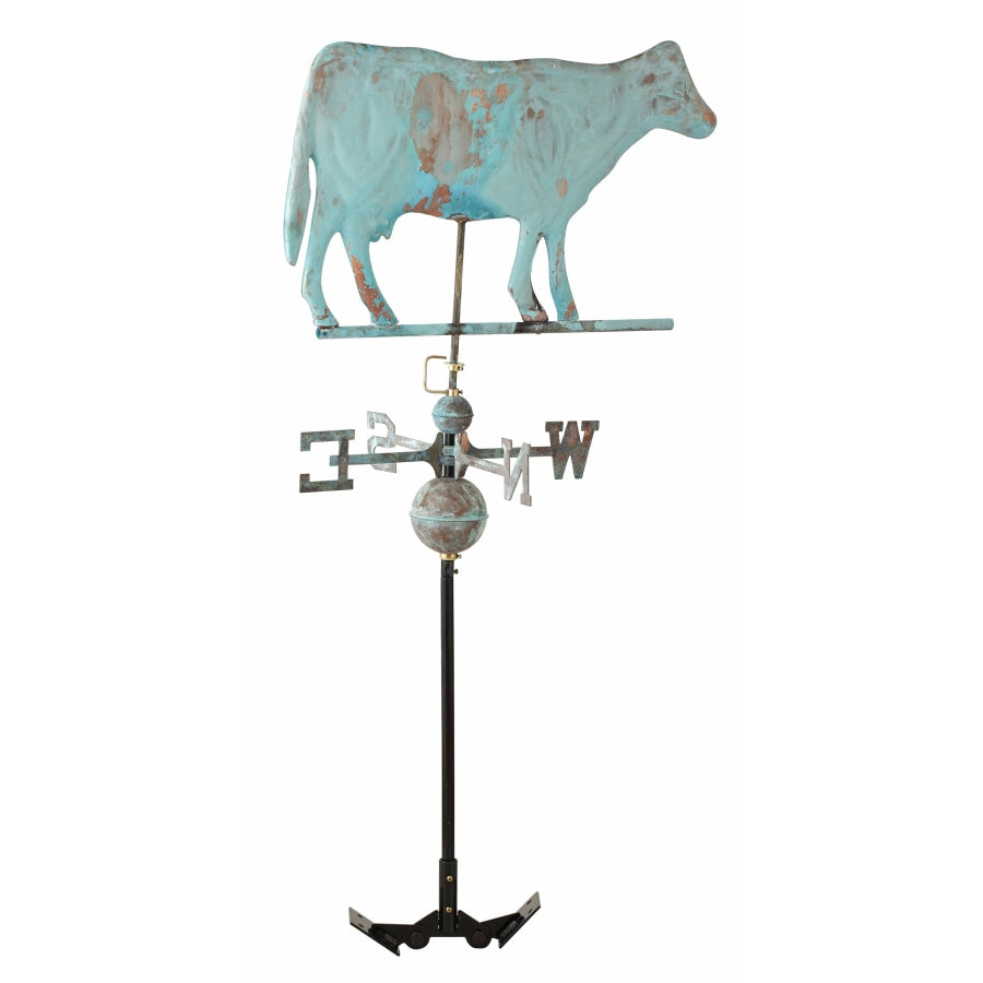 Zorro Cow Weathervane In Patina