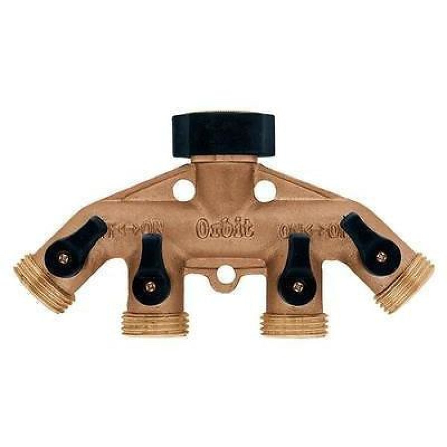 ZORRO 4 Way Brass Tap 20MM / 3/4&quot; BSP Tap Manifold