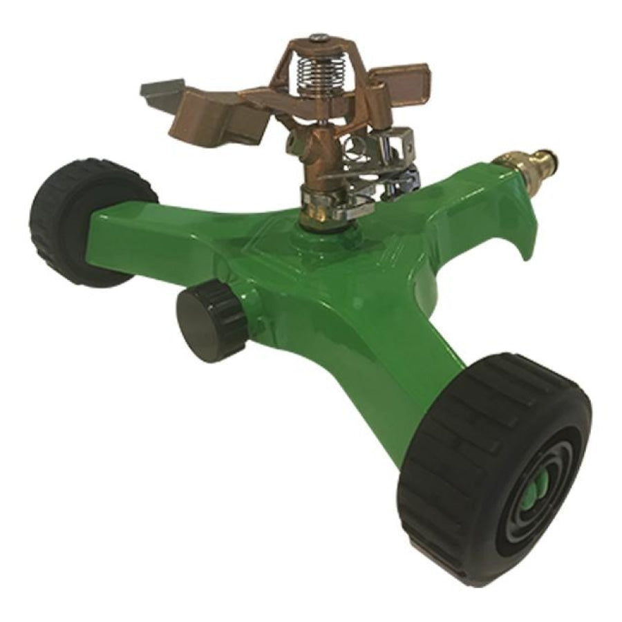 ZORRO Brass Impact Sprinkler With Metal Base on wheels