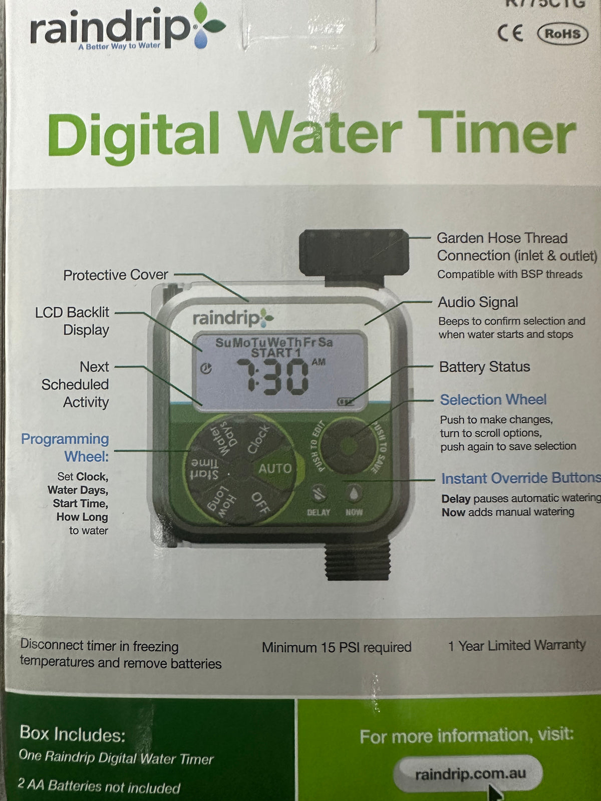 Raindrip Digital Tap Timer R775CTG