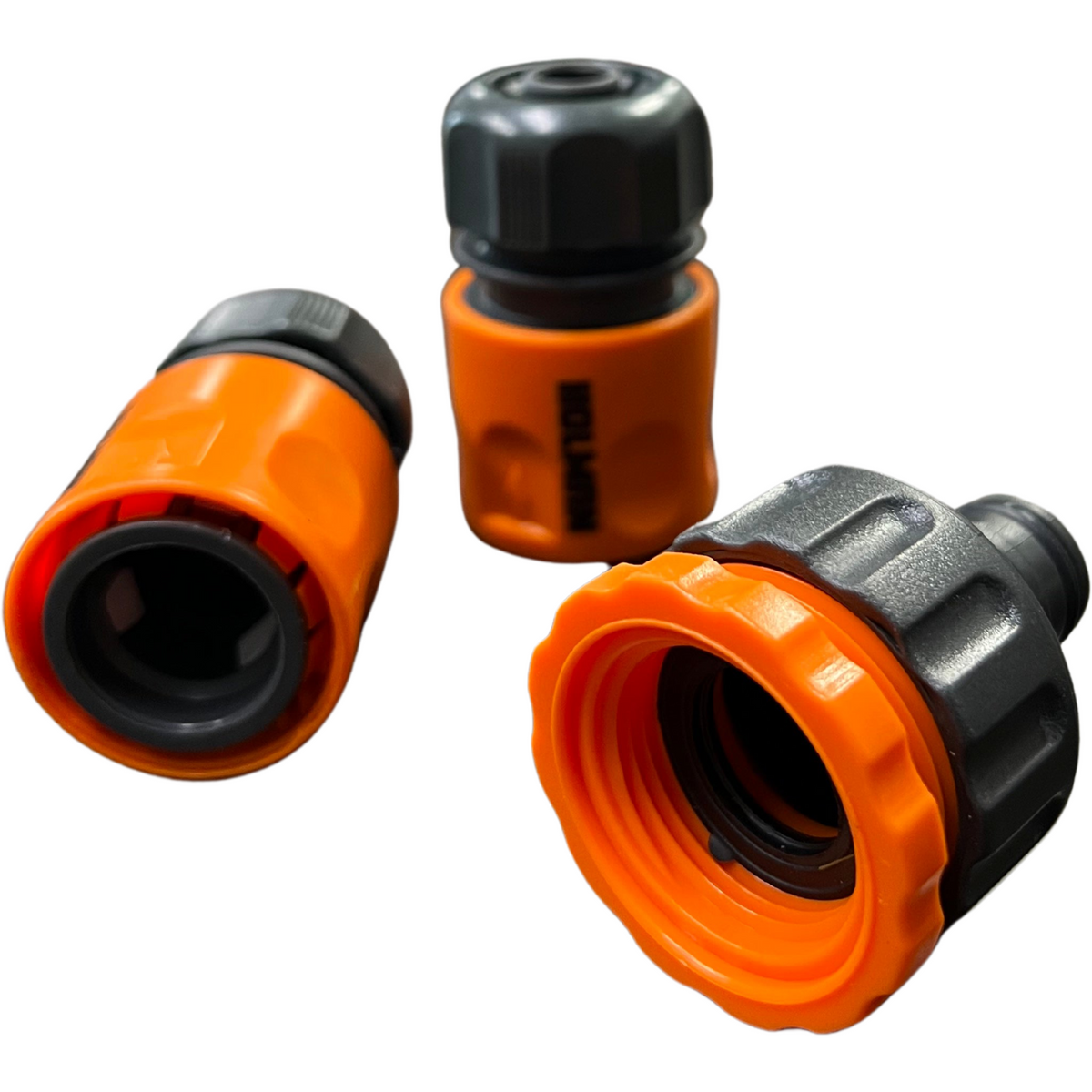 Maxi Flow Garden 12MM / 1/2&quot; Hose Snap Connector Plastic 3 Piece Set