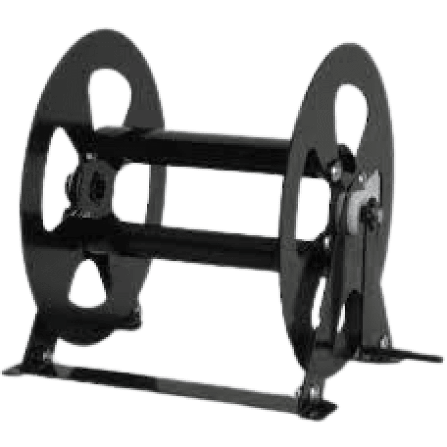Mountable Hose Reel Black Heavy Duty Powder Coated Steel Made In Australia Reels Carts &amp; Hangers