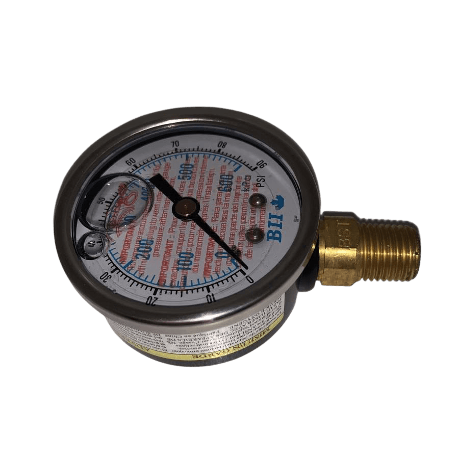 Water Presure Gauge 0-600KPA Boshart 50mm Glycerin Steel Case