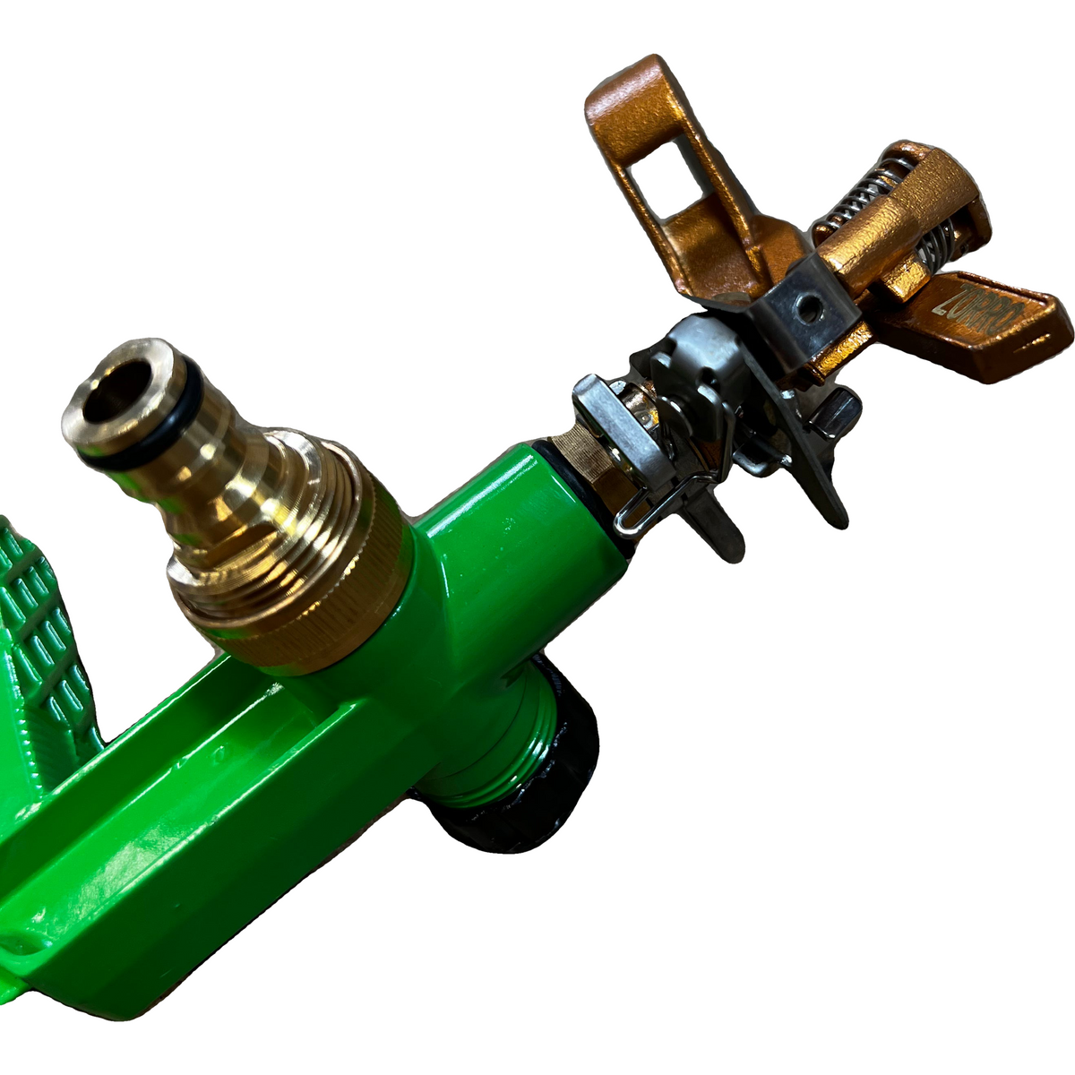 ZORRO Brass Impact Sprinkler with Heavy-Duty Step Spike