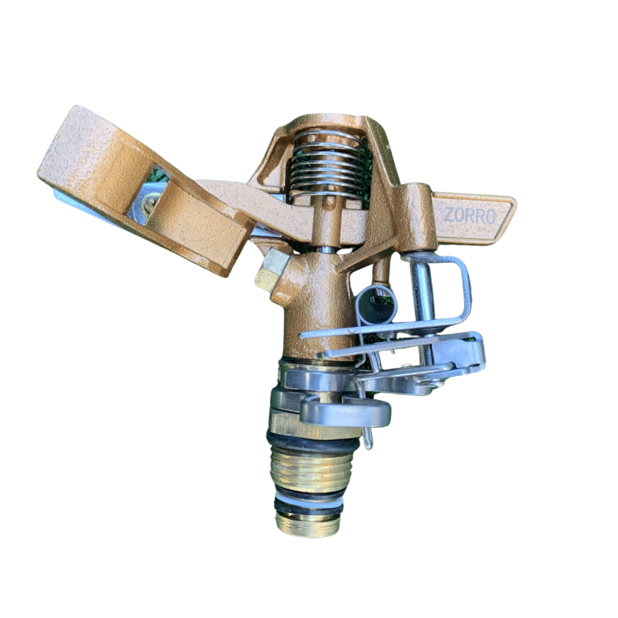 Zorro Impulse Brass Rotating Sprinkler With Heavy Duty Metal Base Sprinklers