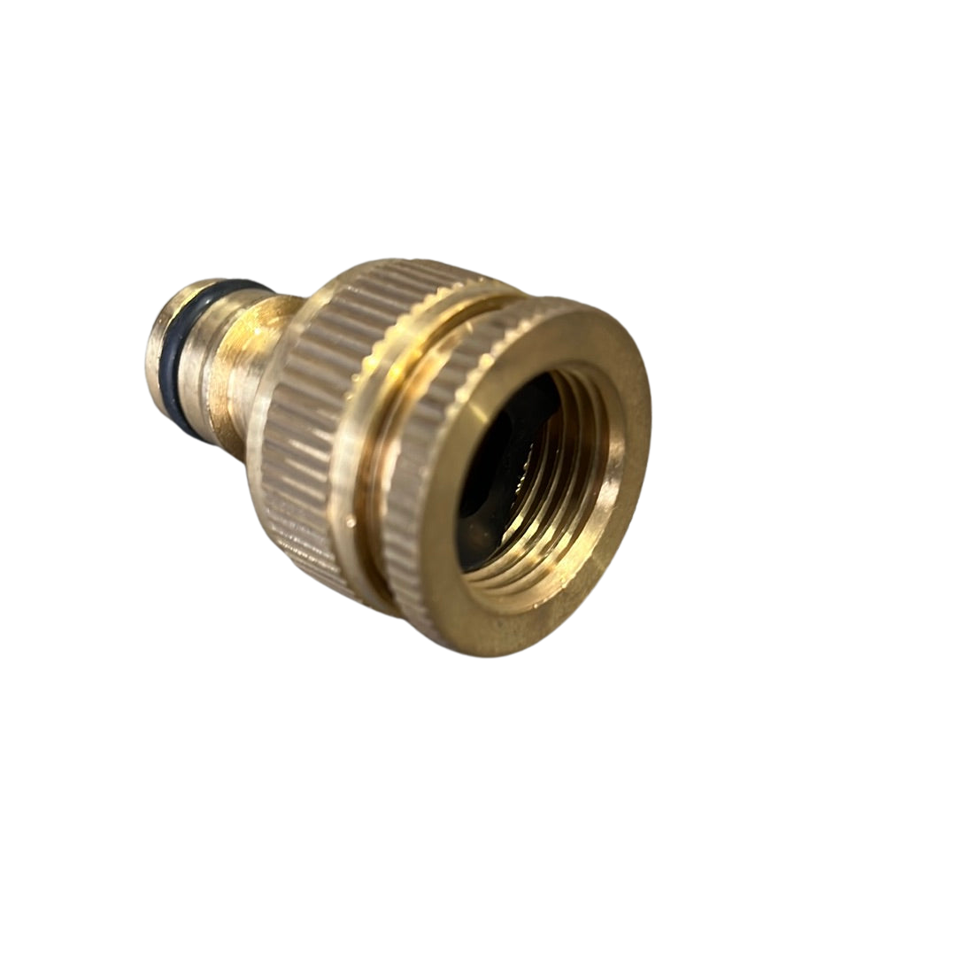 ZORRO Brass Garden Water Hose fitting Tap adaptor 1/2&quot; Bush to 1/2&quot; Snap On